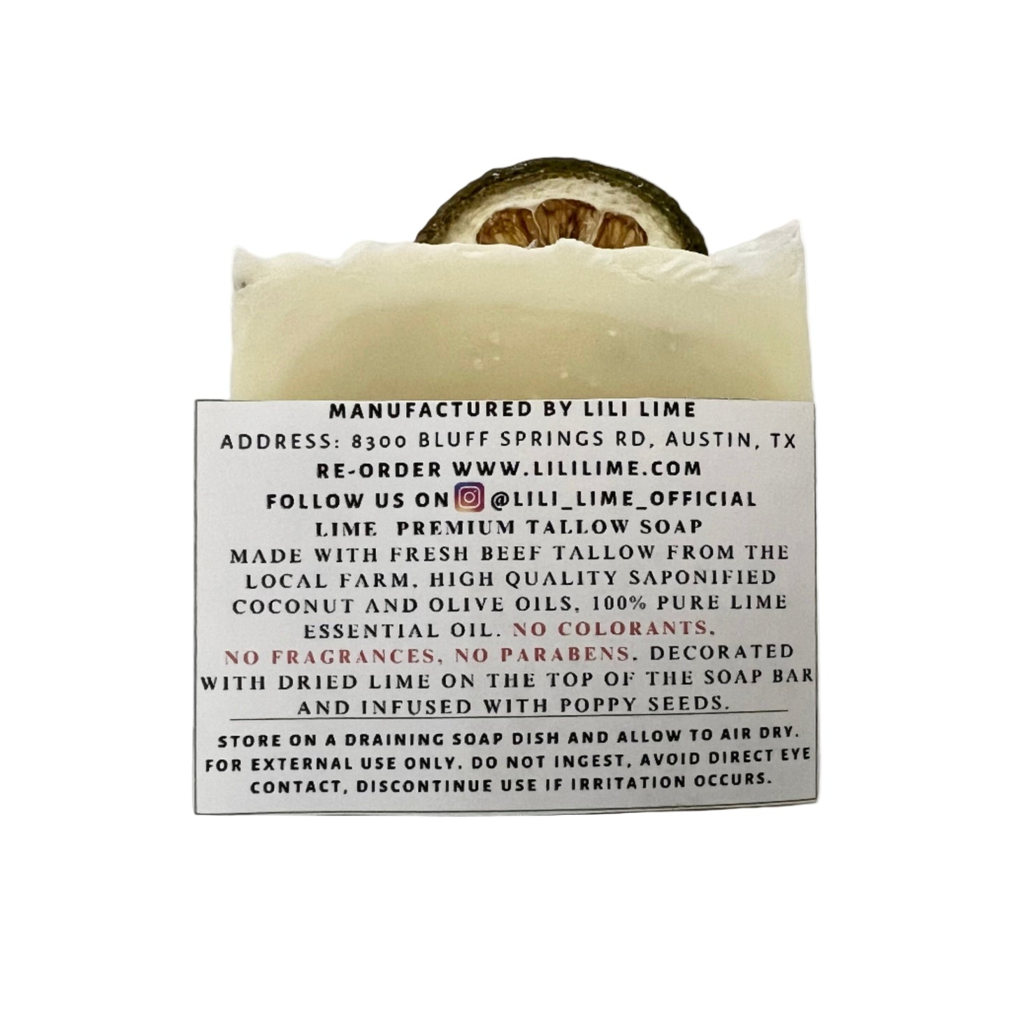 Lime scented Luxury Handmade Beef Tallow Soap