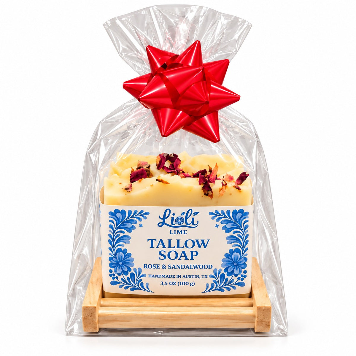 Tallow and Botanical Pack of 2 Soap Bars in a Gift Bag plus Free Soap Dish