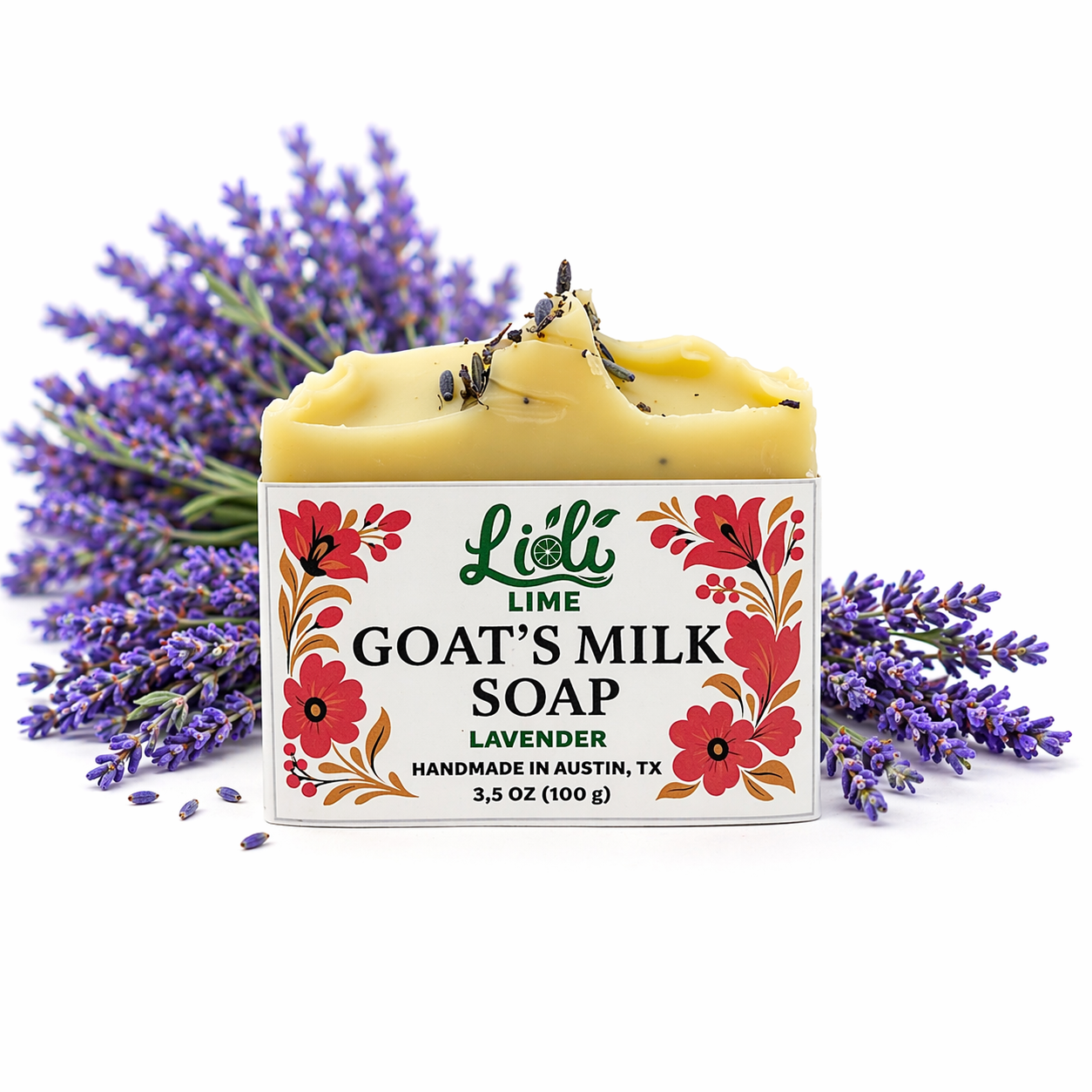 Lavender scented Luxury Handmade Goat's Milk Soap Bar (1 bar - 3.5oz)