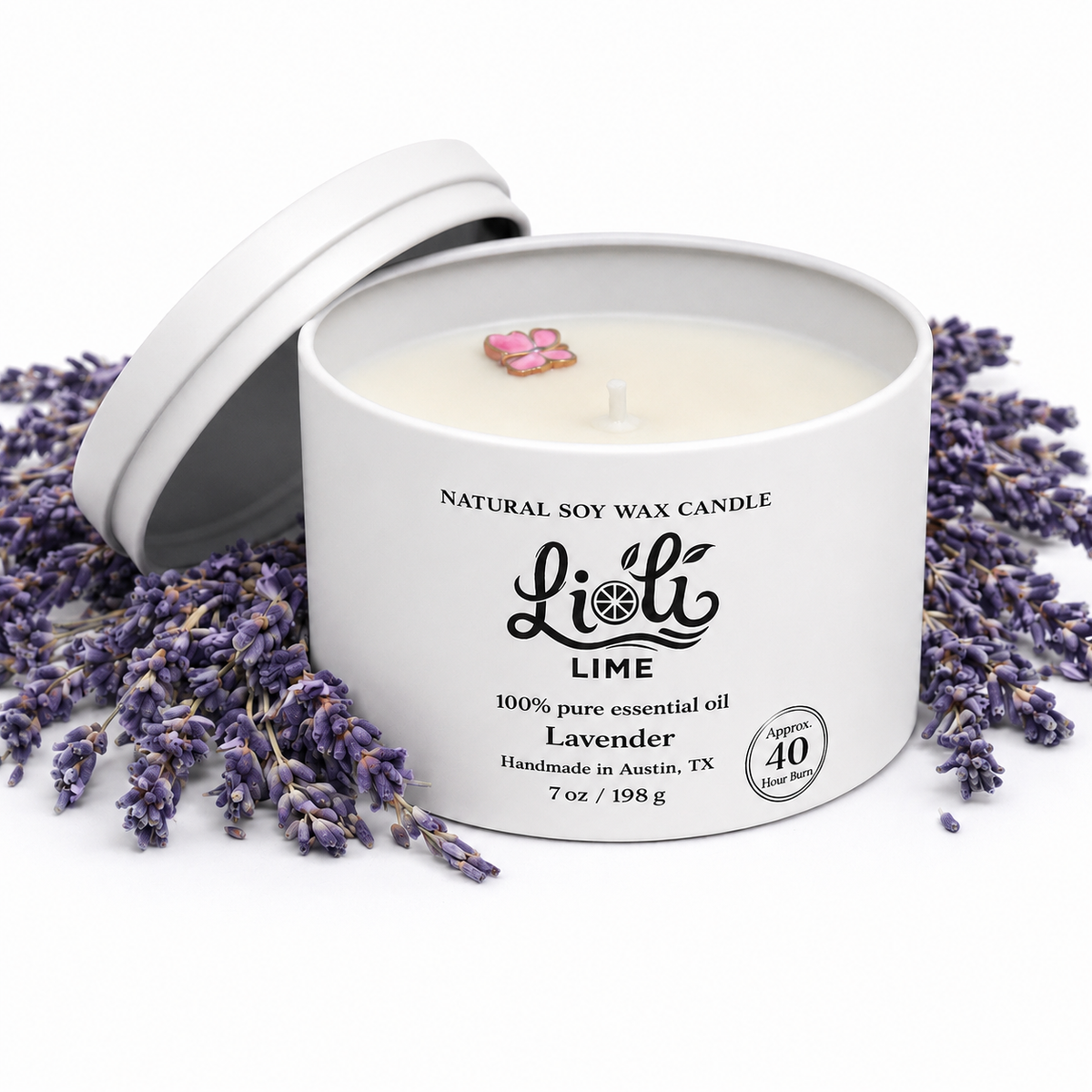 Lavender 100% Soy Wax Natural Candle 7 oz