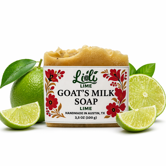Lime scented Luxury Handmade Goat’s Milk Soap (1 bar - 3.5oz)