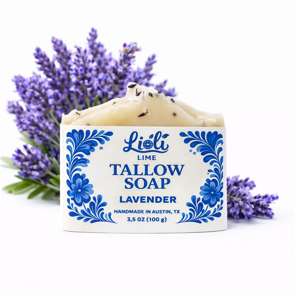 Lavender scented Luxury Handmade Beef Tallow Soap Bar (1 bar - 3.5oz)