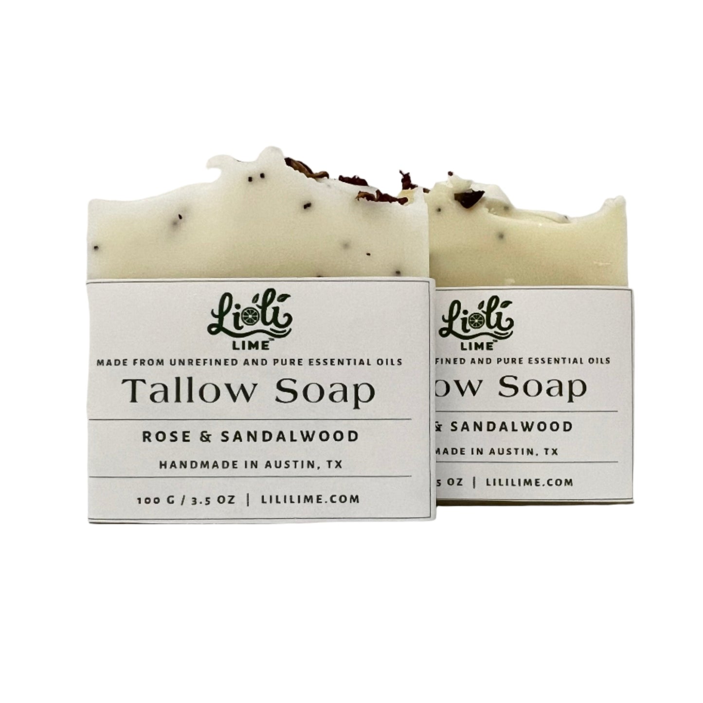 Rose & Sandalwood scented Luxury Handmade Beef Tallow Soap Bar