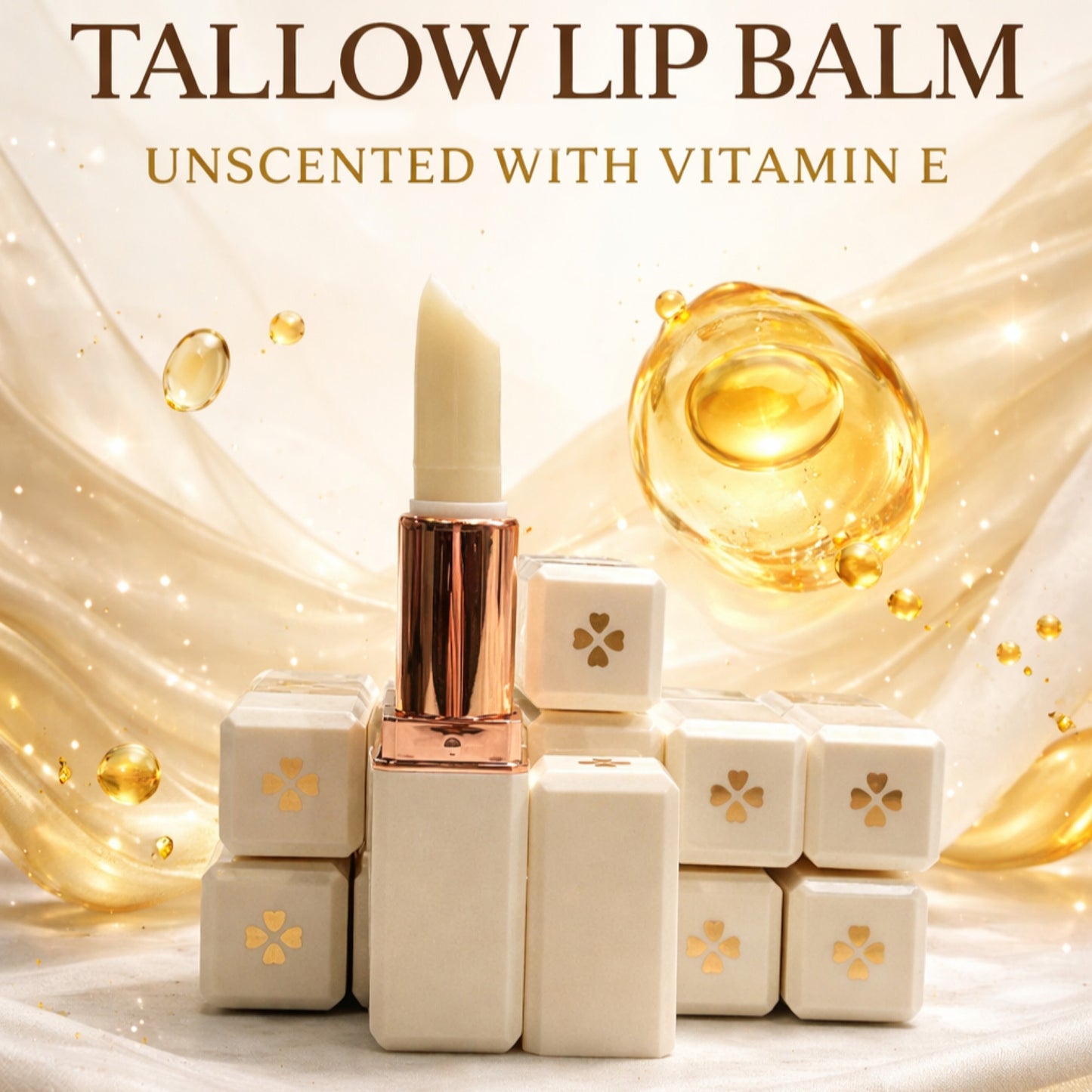 Tallow Lip Balm Unscented, 0.13oz/3.5g